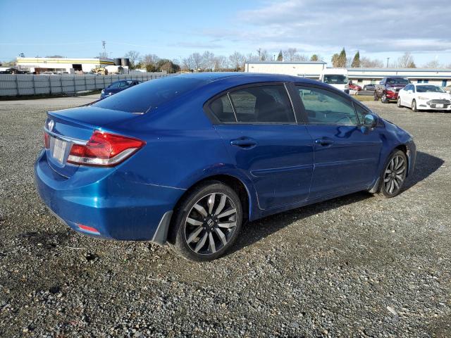 19XFB2F91FE211245 - 2015 HONDA CIVIC EXL BLUE photo 3