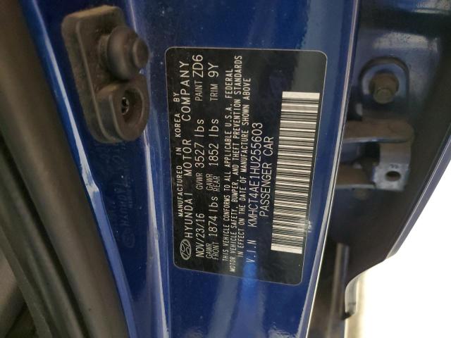 KMHCT4AE1HU255603 - 2017 HYUNDAI ACCENT SE BLUE photo 13