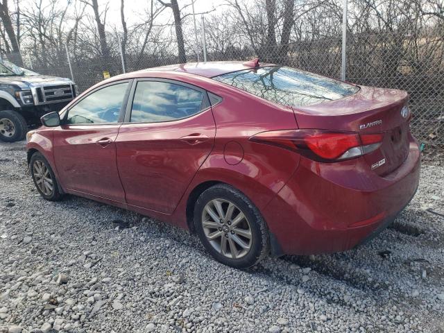 5NPDH4AE8GH733454 - 2016 HYUNDAI ELANTRA SE RED photo 2