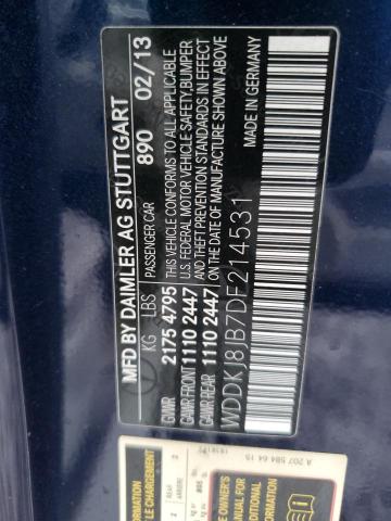 WDDKJ8JB7DF214531 - 2013 MERCEDES-BENZ E 350 4MATIC BLUE photo 12