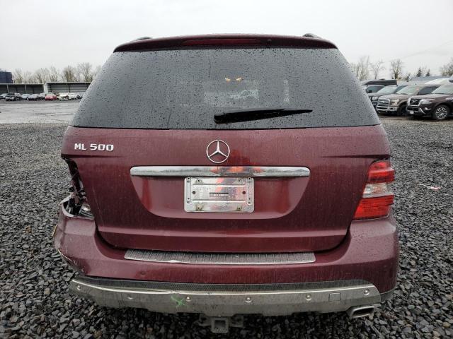 4JGBB75E56A055137 - 2006 MERCEDES-BENZ ML 500 MAROON photo 6