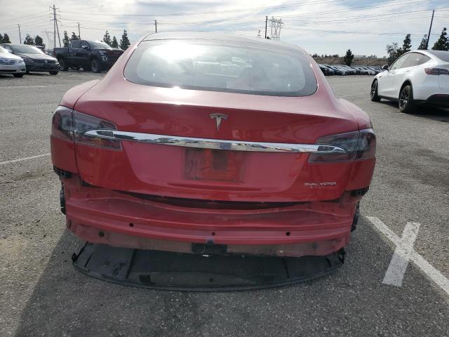 5YJSA1E22LF401139 - 2020 TESLA MODEL S RED photo 6