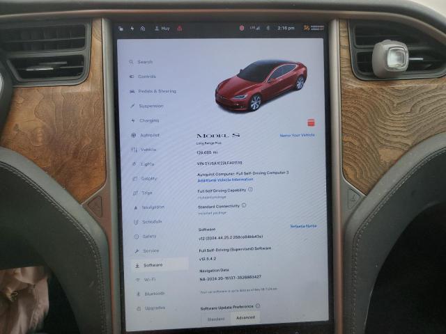 5YJSA1E22LF401139 - 2020 TESLA MODEL S RED photo 9