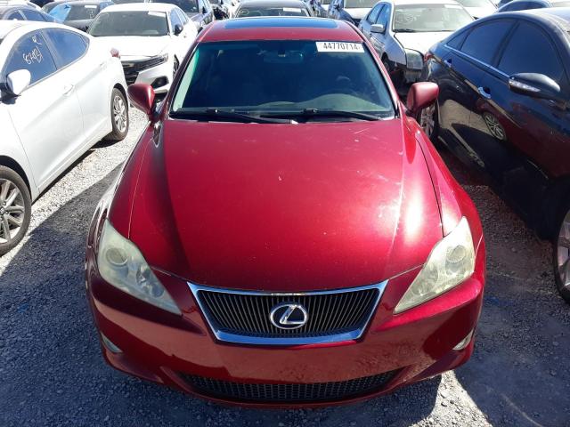 JTHBK262685083874 - 2008 LEXUS IS 250 RED photo 5