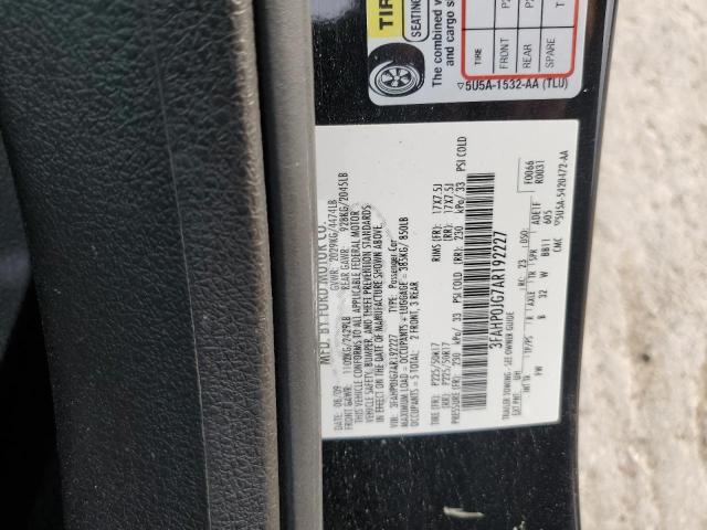 3FAHP0JG7AR192227 - 2010 FORD FUSION SEL BLACK photo 13