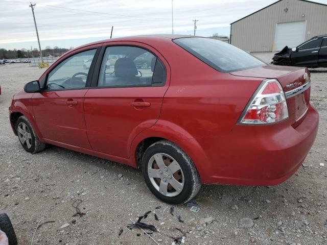 KL1TD56E69B342532 - 2009 CHEVROLET AVEO LS RED photo 2