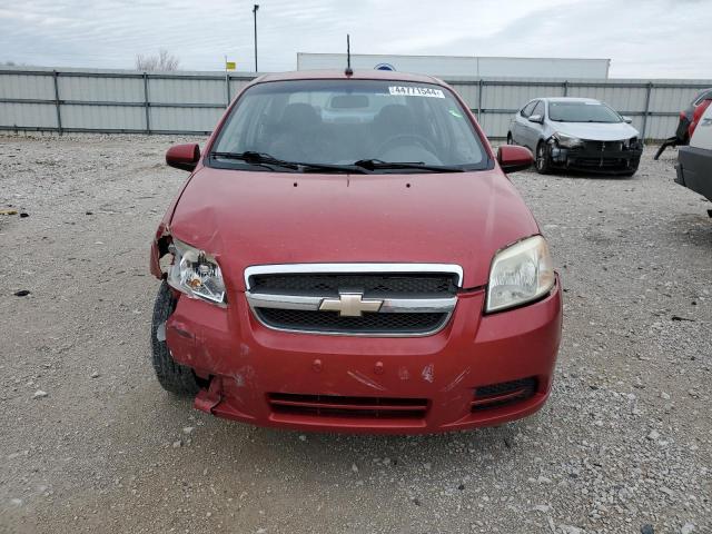 KL1TD56E69B342532 - 2009 CHEVROLET AVEO LS RED photo 5