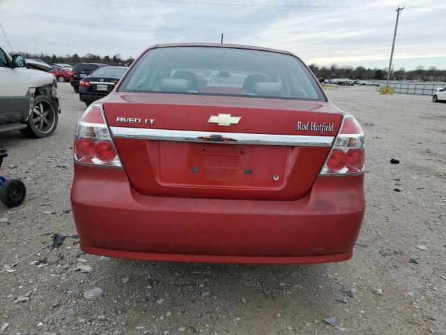 KL1TD56E69B342532 - 2009 CHEVROLET AVEO LS RED photo 6