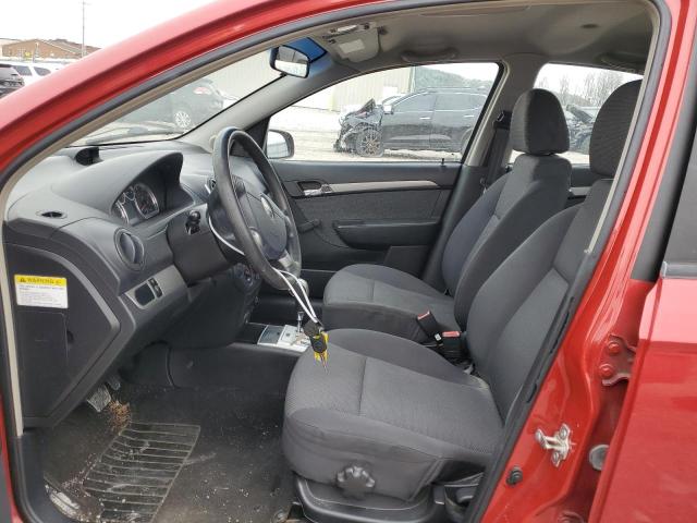 KL1TD56E69B342532 - 2009 CHEVROLET AVEO LS RED photo 7