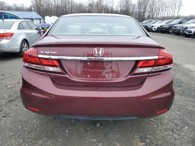 2HGFB2F54DH586269 - 2013 HONDA CIVIC LX RED photo 6