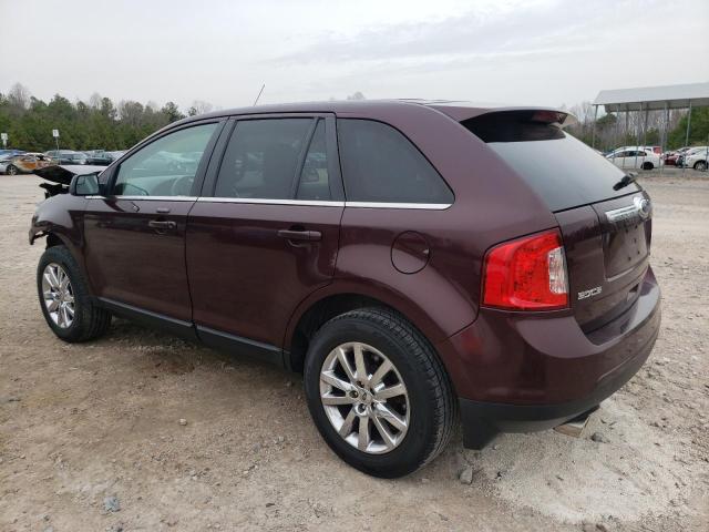 2FMDK3KC8BBA93044 - 2011 FORD EDGE LIMITED MAROON photo 2