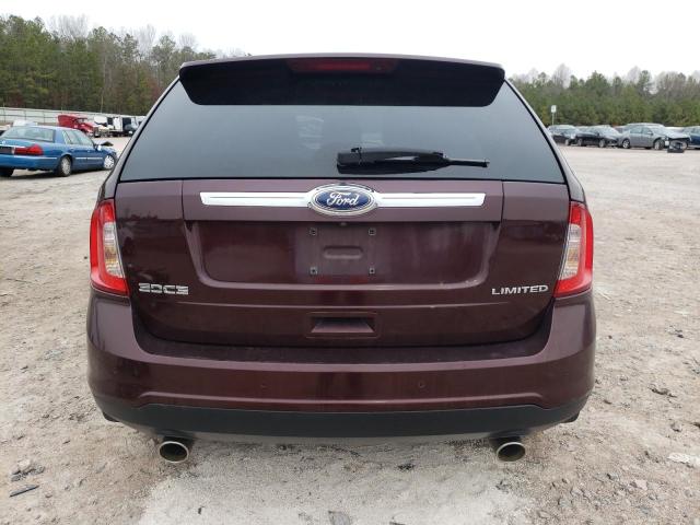 2FMDK3KC8BBA93044 - 2011 FORD EDGE LIMITED MAROON photo 6