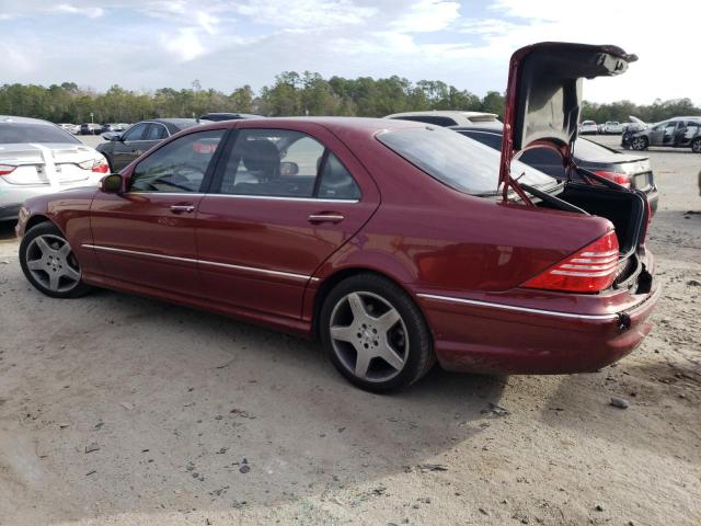 WDBNG75JX4A420097 - 2004 MERCEDES-BENZ S 500 BURGUNDY photo 2