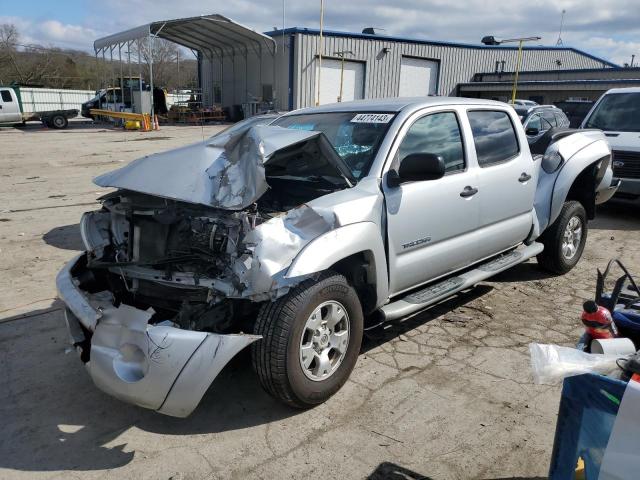 5TEMU52N28Z530686 - 2008 TOYOTA TACOMA DOUBLE CAB LONG BED SILVER photo 1