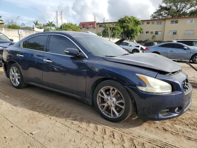 1N4AA5AP0EC463519 - 2014 NISSAN MAXIMA S BLUE photo 4