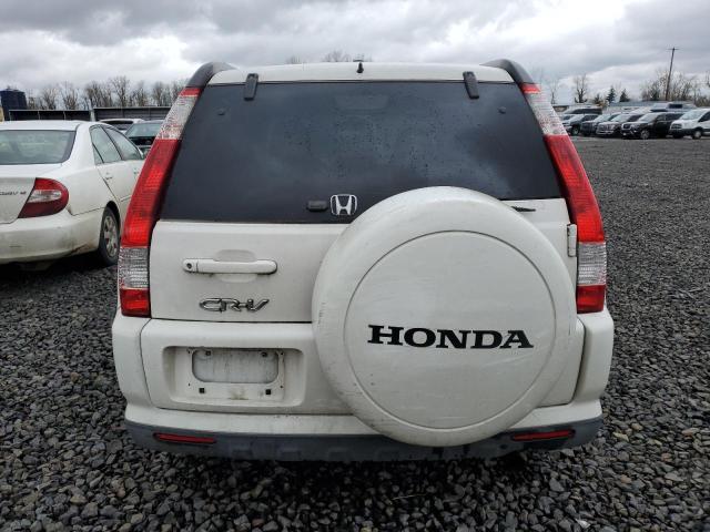 JHLRD789X5C006128 - 2005 HONDA CR-V SE WHITE photo 6