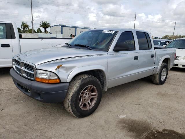 1D7HL38K94S595044 - 2004 DODGE DAKOTA QUAD SPORT SILVER photo 1