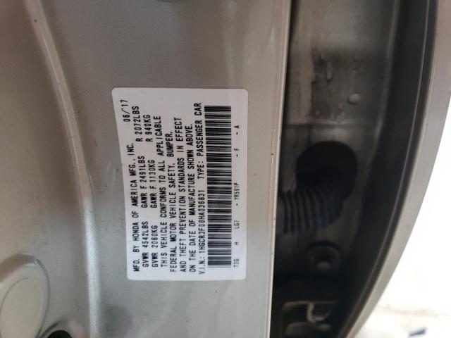 1HGCR3F08HA036831 - 2017 HONDA ACCORD EXL GOLD photo 13