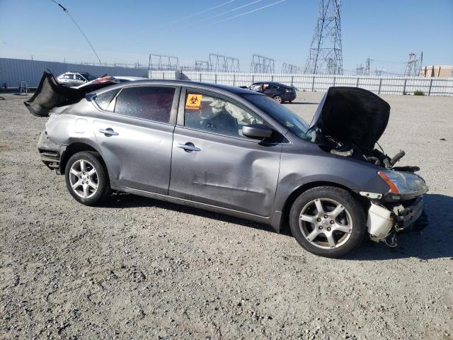 3N1AB7AP0FY359689 - 2015 NISSAN SENTRA S GRAY photo 4