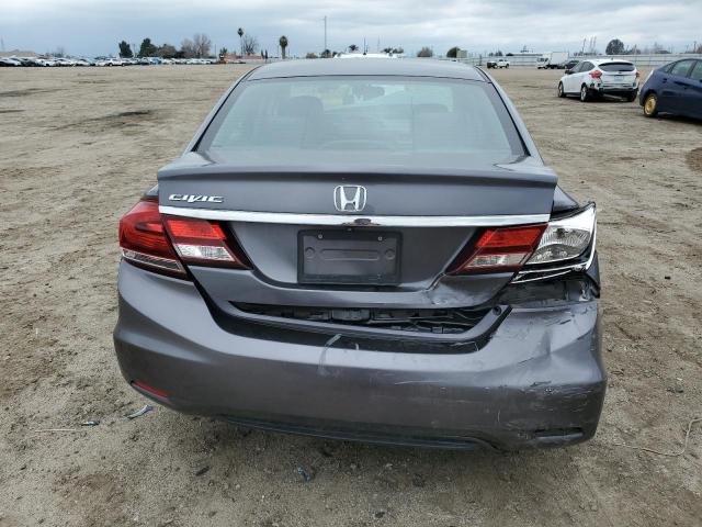 19XFB2F52EE271627 - 2014 HONDA CIVIC LX GRAY photo 6