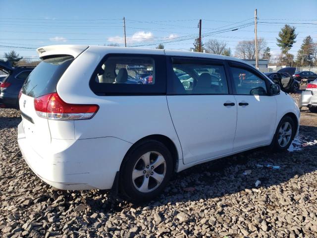 5TDZK3DC9BS174219 - 2011 TOYOTA SIENNA WHITE photo 3