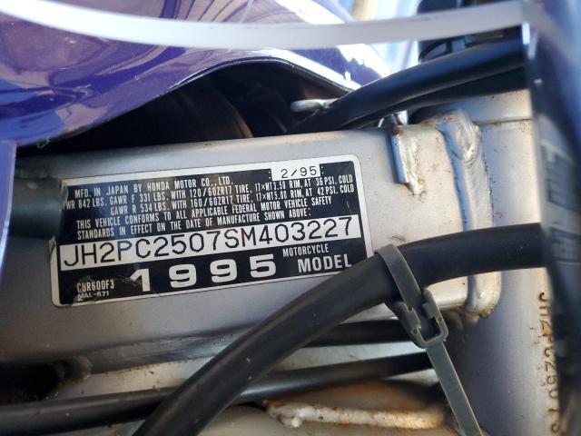 JH2PC2507SM403227 - 1995 HONDA CBR600 F3 PURPLE photo 10