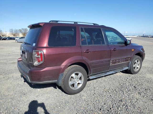 5FNYF18707B027266 - 2007 HONDA PILOT EXL BURGUNDY photo 3