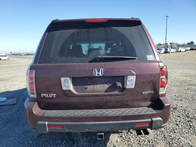 5FNYF18707B027266 - 2007 HONDA PILOT EXL BURGUNDY photo 6