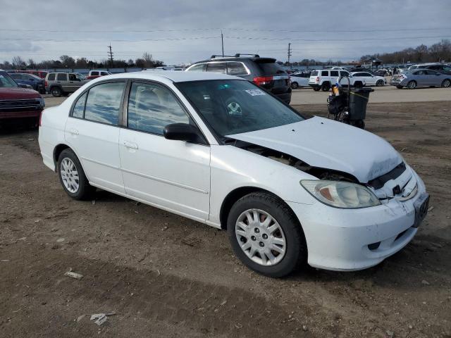 2HGES16575H566539 - 2005 HONDA CIVIC LX WHITE photo 4