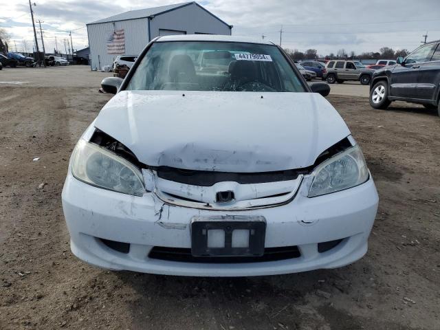 2HGES16575H566539 - 2005 HONDA CIVIC LX WHITE photo 5