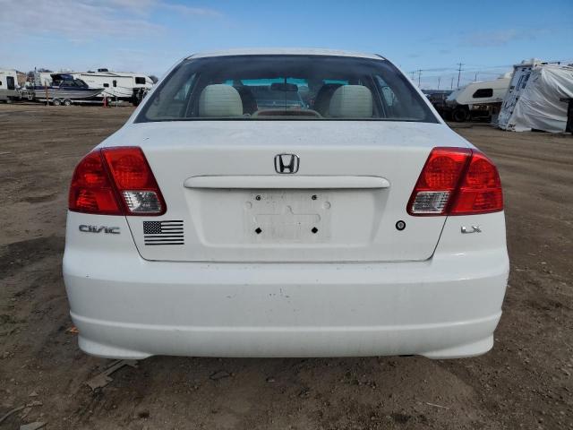 2HGES16575H566539 - 2005 HONDA CIVIC LX WHITE photo 6