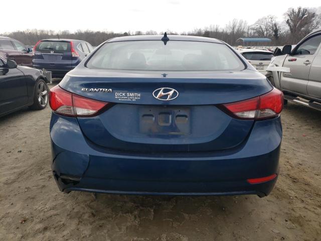 KMHDH4AE4FU224316 - 2015 HYUNDAI ELANTRA SE BLUE photo 6