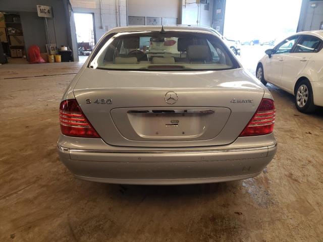 WDBNG83J54A430402 - 2004 MERCEDES-BENZ S 430 4MATIC SILVER photo 6