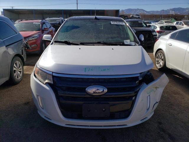 2FMDK3AK9EBA05051 - 2014 FORD EDGE SPORT WHITE photo 5