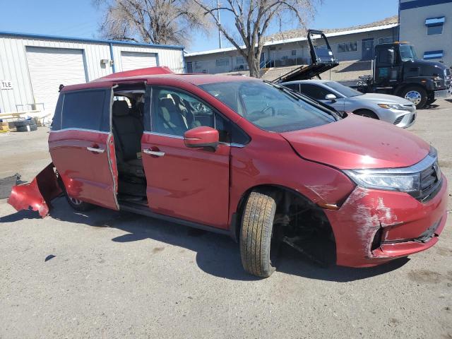 5FNRL6H78NB034327 - 2022 HONDA ODYSSEY EXL RED photo 4