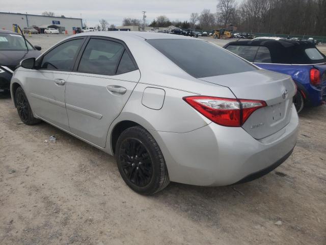 2T1BURHE8GC611105 - 2016 TOYOTA COROLLA L SILVER photo 2