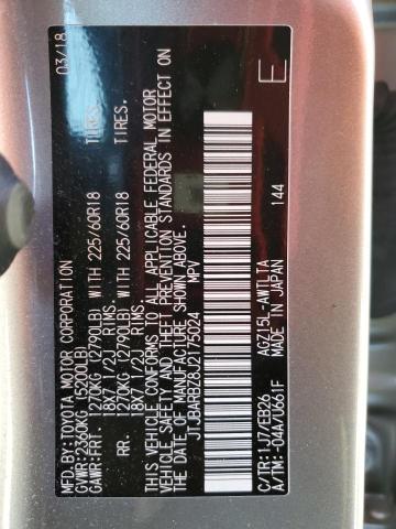 JTJBARBZ8J2175024 - 2018 LEXUS NX 300 BASE ვერცხლისფერი ფოტო 14