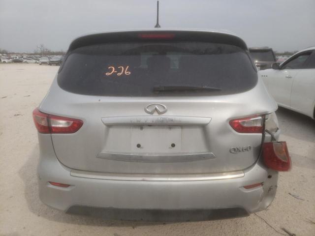 5N1AL0MN9EC506753 - 2014 INFINITI QX60 SILVER photo 6