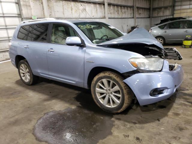 JTEEW41A082025821 - 2008 TOYOTA HIGHLANDER HYBRID BLUE photo 4