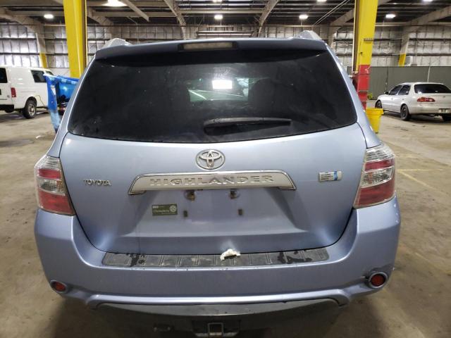 JTEEW41A082025821 - 2008 TOYOTA HIGHLANDER HYBRID BLUE photo 6