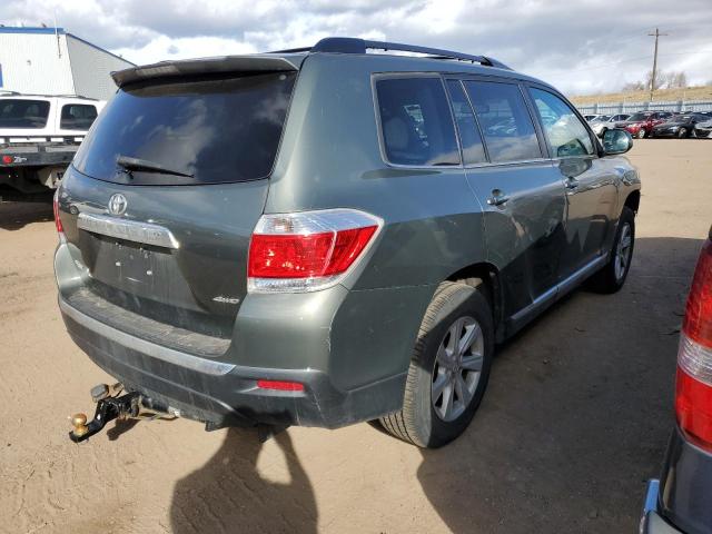 5TDBK3EH0DS256113 - 2013 TOYOTA HIGHLANDER BASE GREEN photo 3