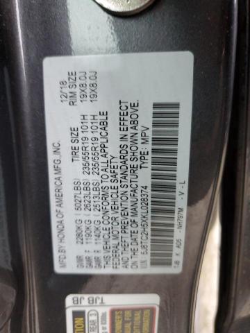 5J8TC2H5XKL028374 - 2019 ACURA RDX TECHNOLOGY GRAY photo 14