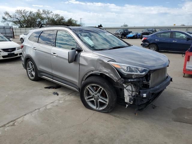 KM8SR4HF3HU241016 - 2017 HYUNDAI SANTA FE SE ULTIMATE GRAY photo 4