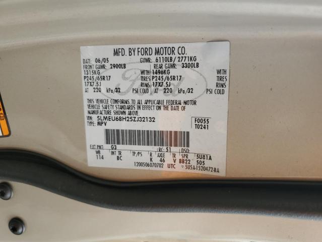 5LMEU68H25ZJ32132 - 2005 LINCOLN AVIATOR ბეჟი ფოტო 13