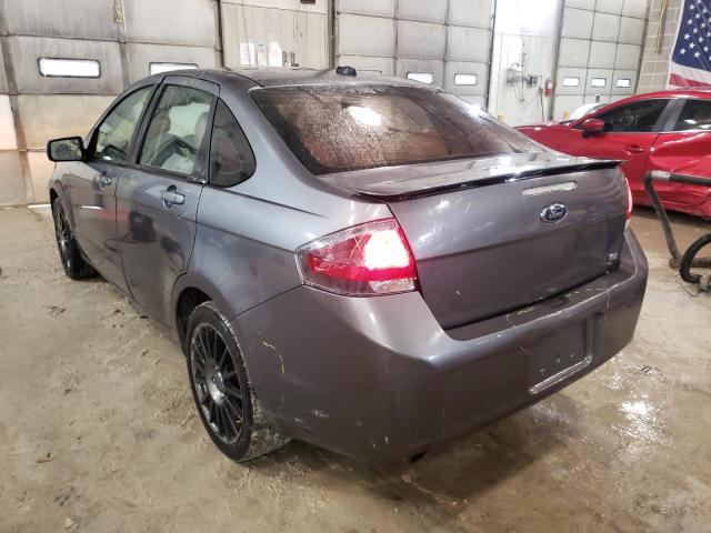 1FAHP3GN8BW148503 - 2011 FORD FOCUS SES GRAY photo 3