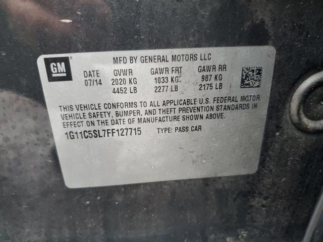 1G11C5SL7FF127715 - 2015 CHEVROLET MALIBU 1LT GRAY photo 13