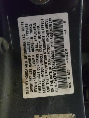 19XFA1F69BE044405 - 2011 HONDA CIVIC LX-S رمادي صورة 13