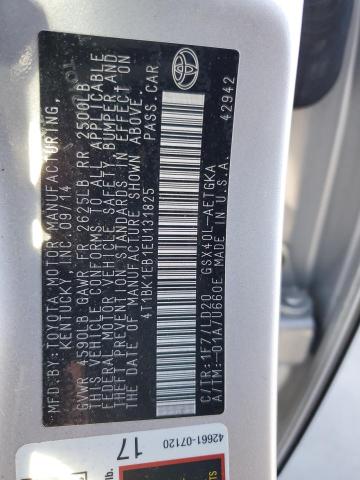 4T1BK1EB1EU131825 - 2014 TOYOTA AVALON BASE 银色 照片 12