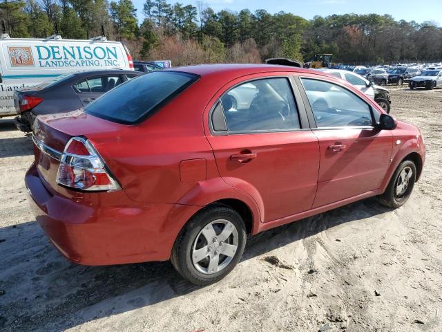 KL1TD56617B107493 - 2007 CHEVROLET AVEO BASE RED photo 3