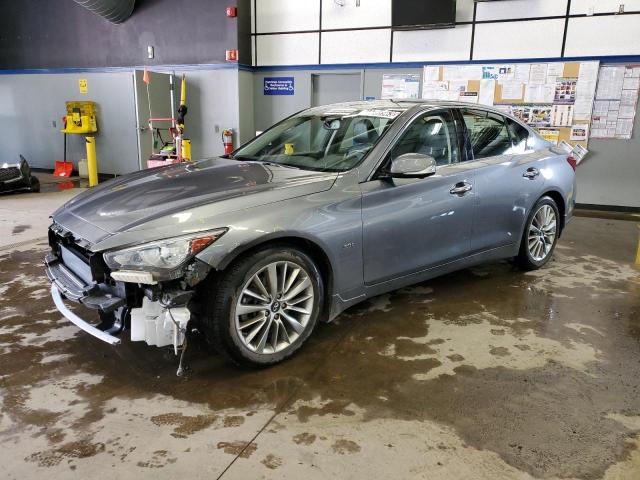 JN1EV7AR8KM552163 - 2019 INFINITI Q50 LUXE SILVER photo 1